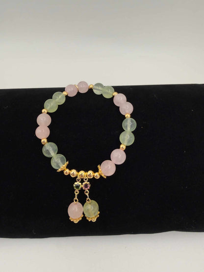 Seafoam Serenity Green Larimar Bracelet with polished green beads for everyday wear