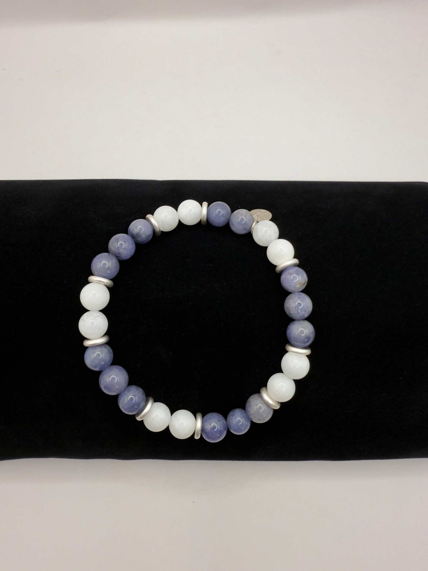 Moonlight Metamorphosis Bracelet featuring tanzanite and moonstone beads for spiritual growth and emotional healing